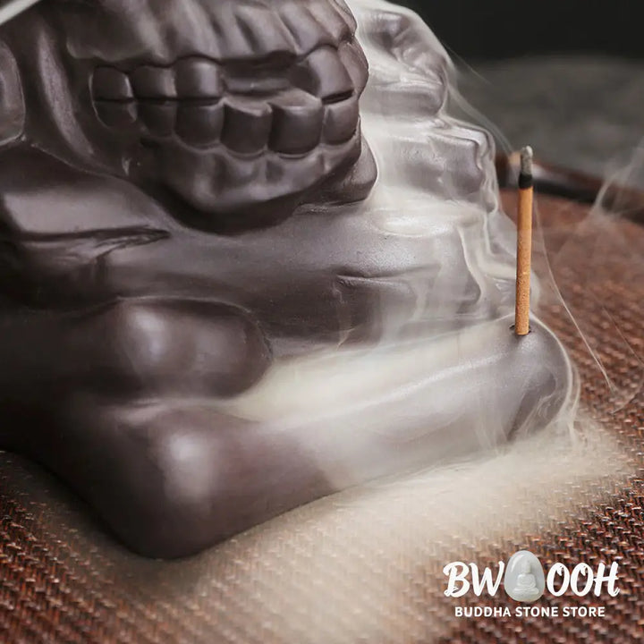 BWOOOH ceramic incense burner - Halloween Skull Head Purple Clay He
