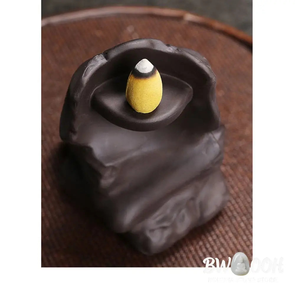 BWOOOH ceramic incense burner - Halloween Skull Head Purple Clay He