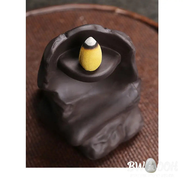 BWOOOH ceramic incense burner - Halloween Skull Head Purple Clay He