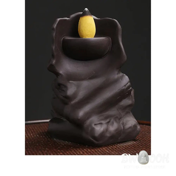 BWOOOH ceramic incense burner - Halloween Skull Head Purple Clay He