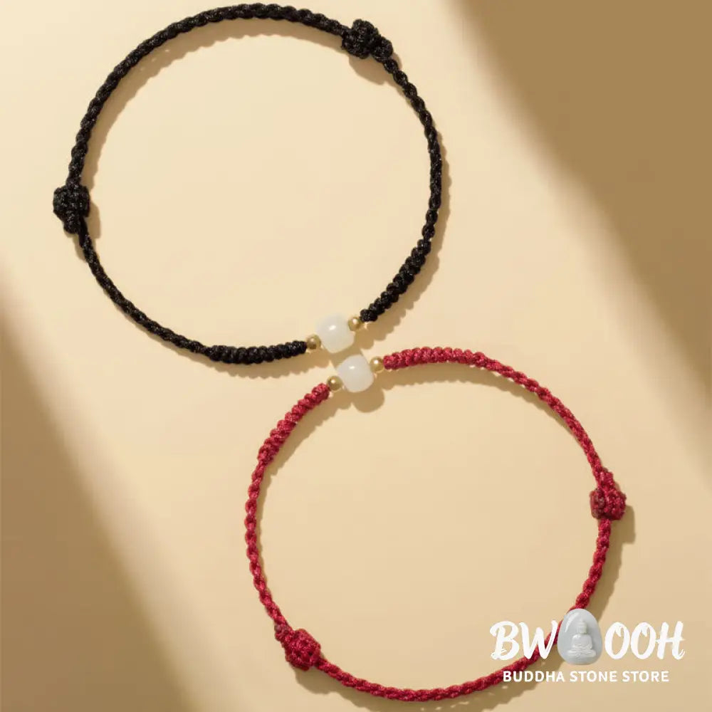 Buddha Stones Handcrafted Jade Lucky Bead Abundance Braided Bracelet - BWOOOH - Bracelet