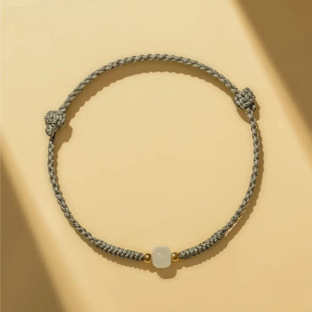Buddha Stones Handcrafted Jade Lucky Bead Abundance Braided Bracelet - BWOOOH - Green (Wrist Circumference 14-17cm)