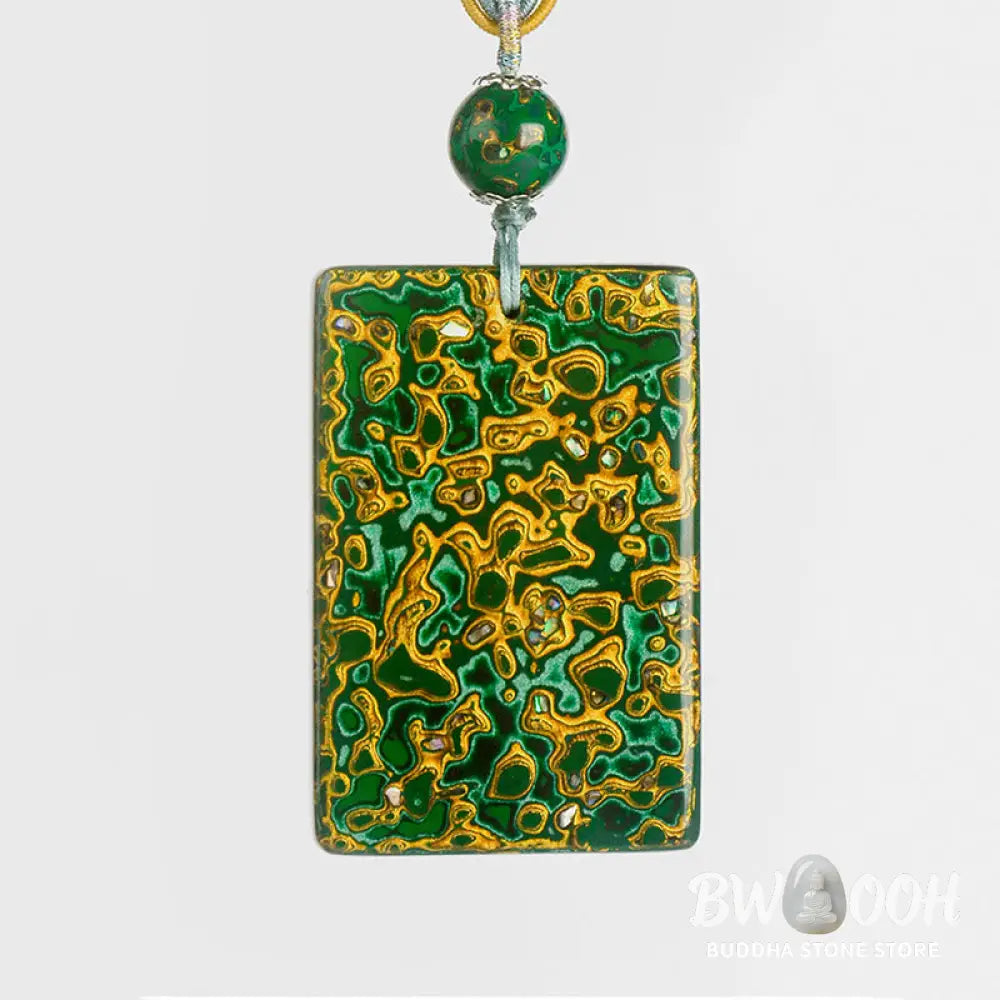 Buddha Stones Handcrafted Lacquer Craft Sandalwood Protection Pendant Necklace - BWOOOH - Necklaces &amp; Pendants