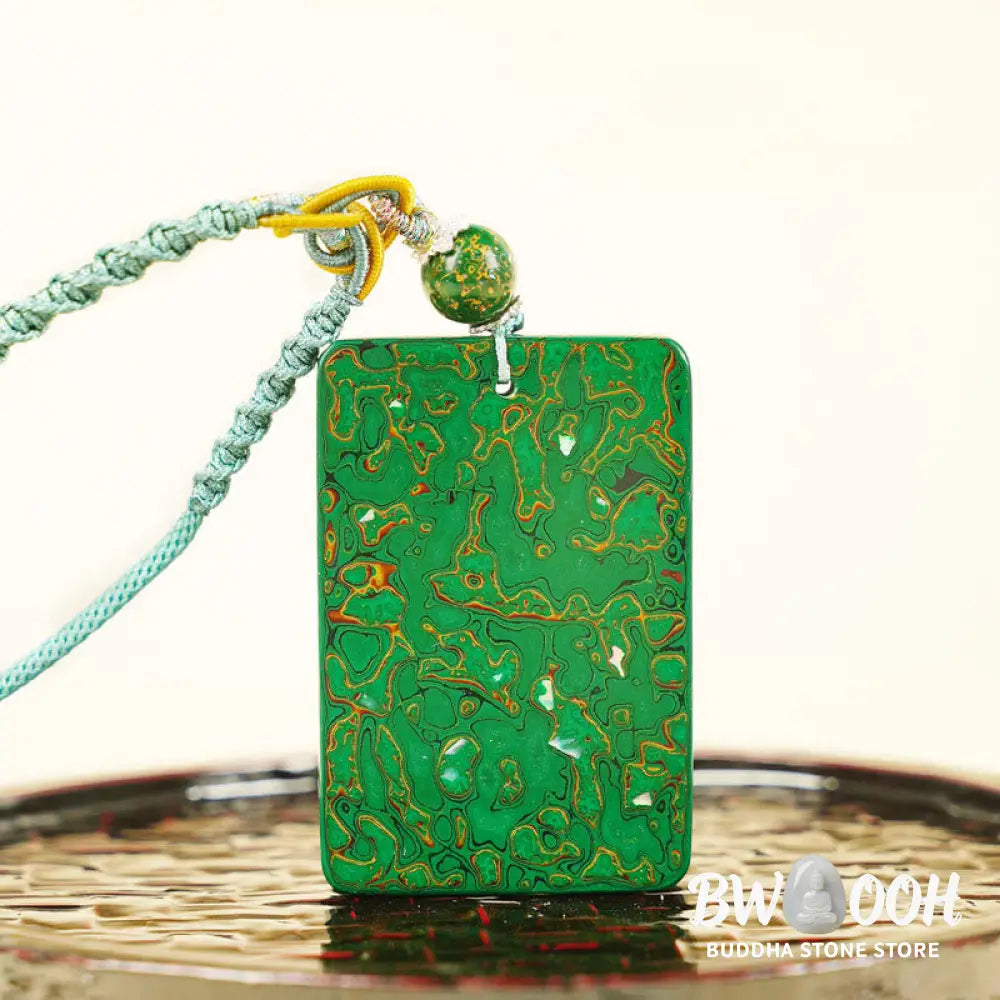 Buddha Stones Handcrafted Lacquer Craft Sandalwood Protection Pendant Necklace - BWOOOH - Necklaces &amp; Pendants