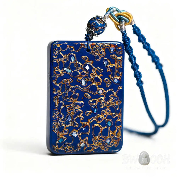 Buddha Stones Handcrafted Lacquer Craft Sandalwood Protection Pendant Necklace - BWOOOH - Necklaces &amp; Pendants