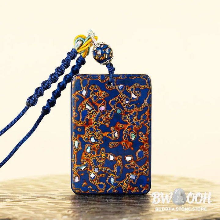 Buddha Stones Handcrafted Lacquer Craft Sandalwood Protection Pendant Necklace - BWOOOH - Necklaces &amp; Pendants