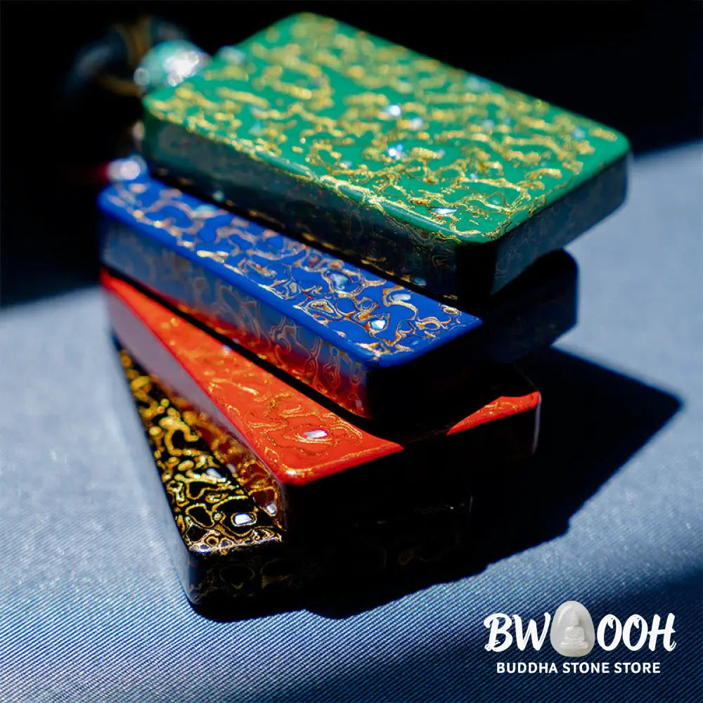 Buddha Stones Handcrafted Lacquer Craft Sandalwood Protection Pendant Necklace - BWOOOH - Necklaces &amp; Pendants
