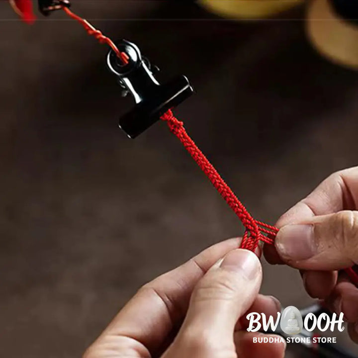Buddha Stones Handcrafted PiXiu Cinnabar Wealth Luck Braided Bracelet - BWOOOH - Bracelet