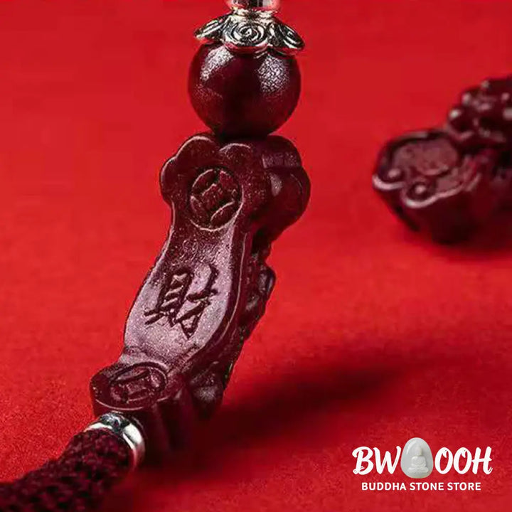 Buddha Stones Handcrafted PiXiu Cinnabar Wealth Luck Braided Bracelet - BWOOOH - Bracelet
