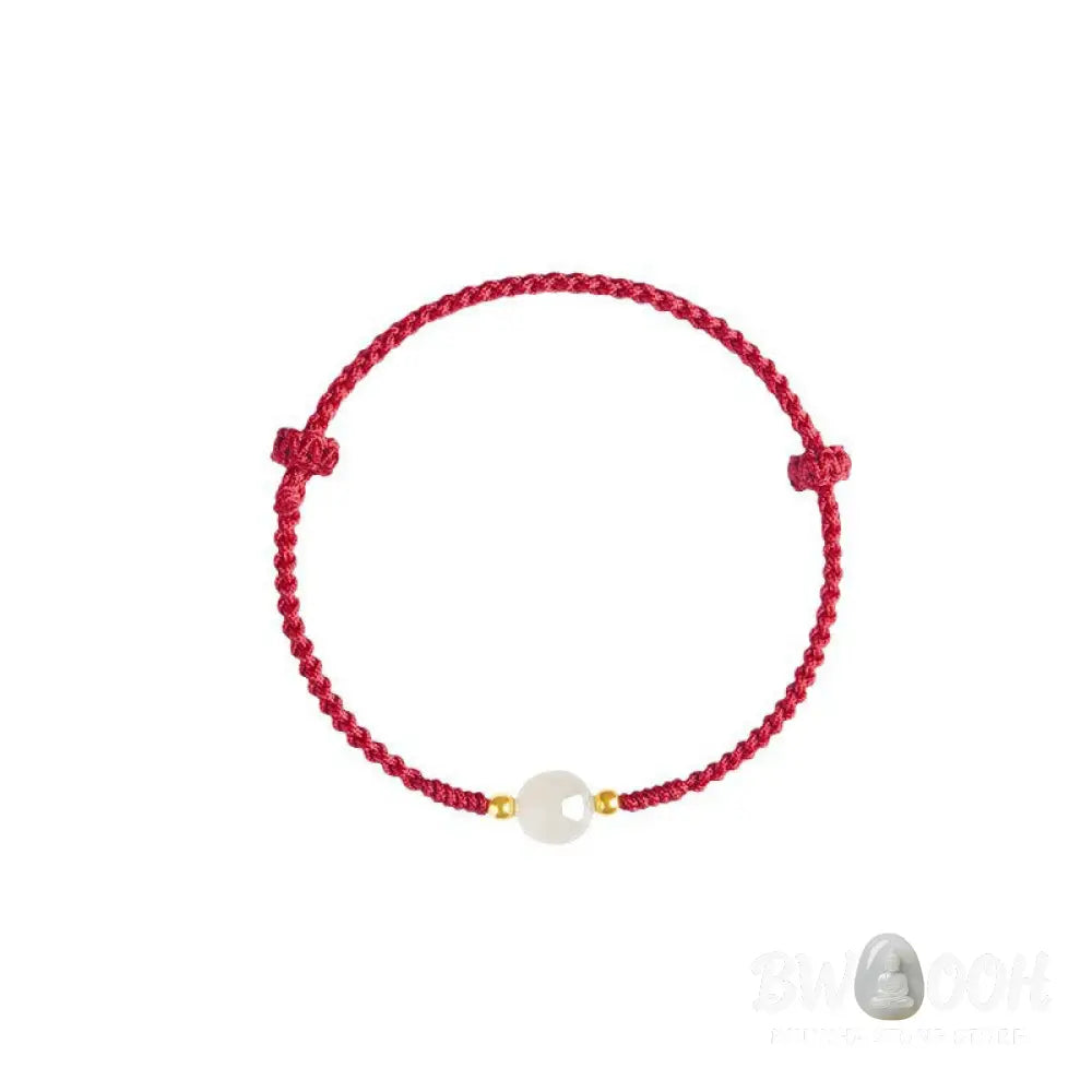 Buddha Stones Handcrafted Round Jade Lucky Bead Prosperity Braided Bracelet - BWOOOH - Bracelet