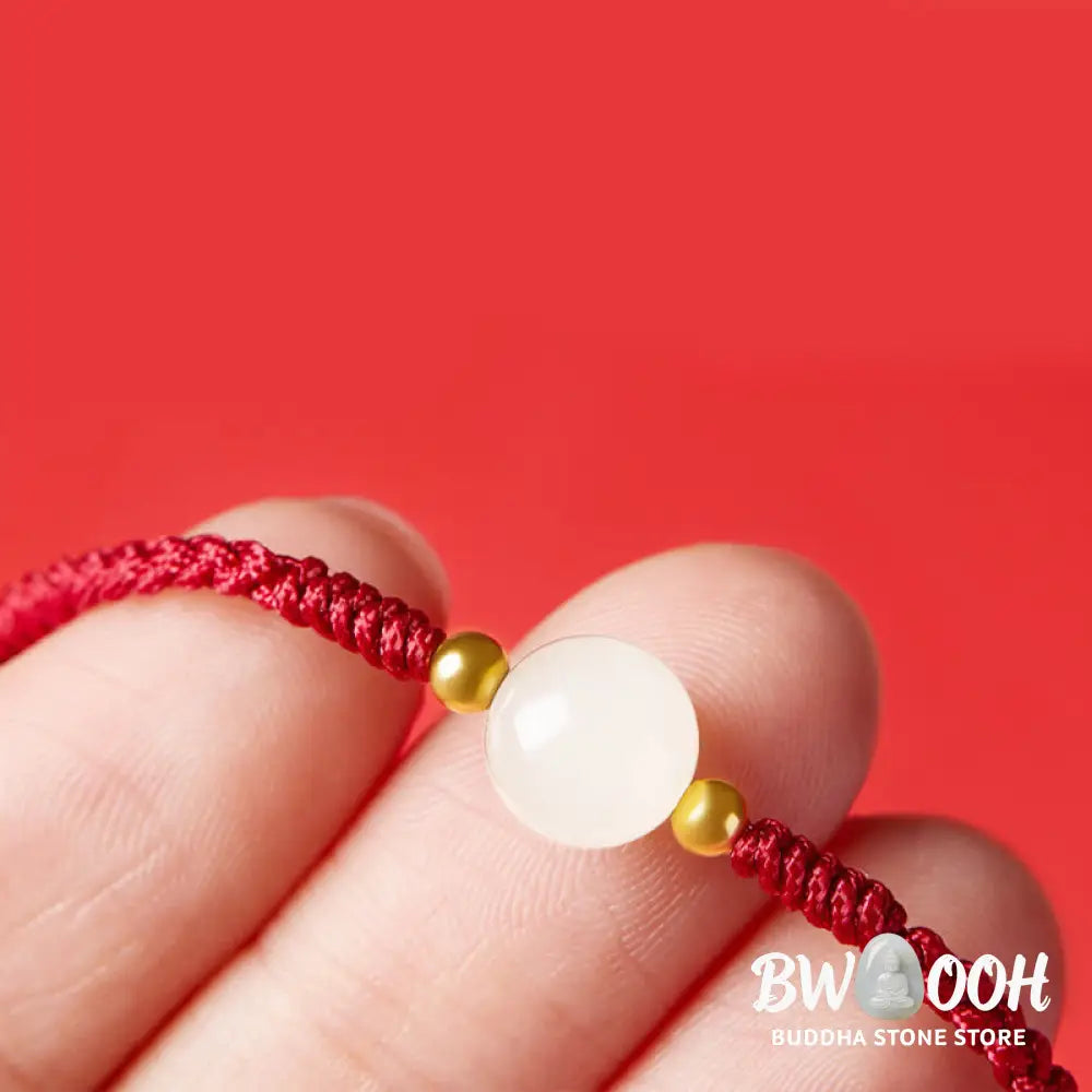 Buddha Stones Handcrafted Round Jade Lucky Bead Prosperity Braided Bracelet - BWOOOH - Bracelet