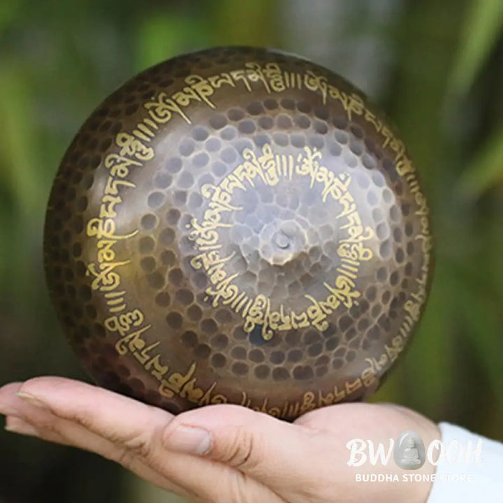 BWOOOH Tibetan singing bowl for meditation - Handcrafted Singing Bowl Scrip