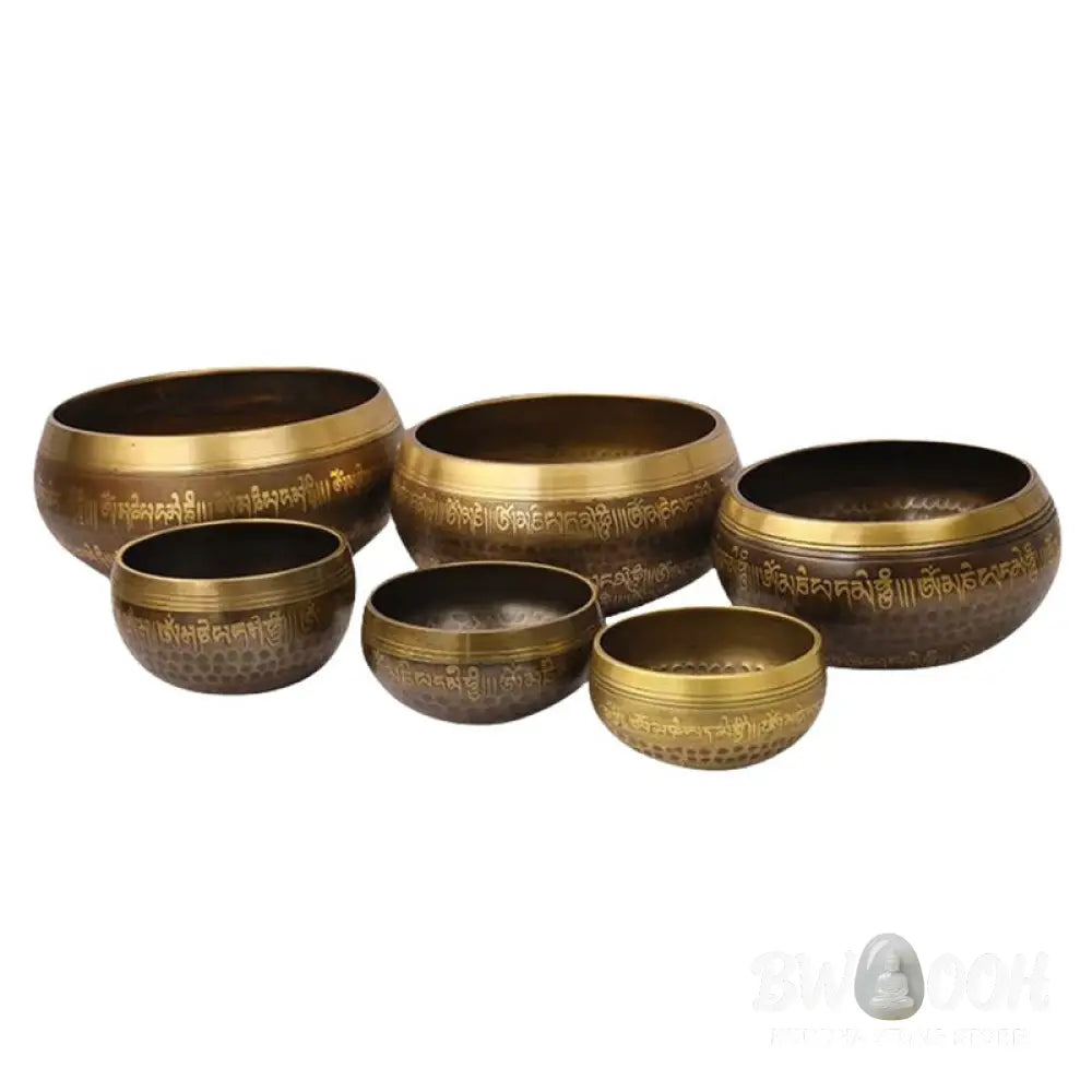 BWOOOH Tibetan singing bowl for meditation - Handcrafted Singing Bowl Scrip