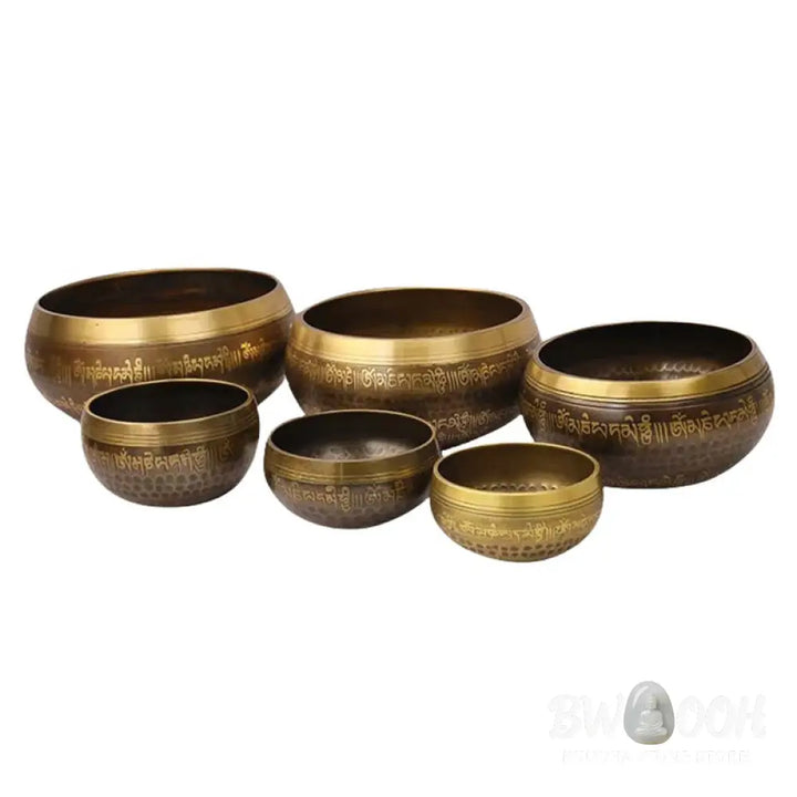 BWOOOH Tibetan singing bowl for meditation - Handcrafted Singing Bowl Scrip