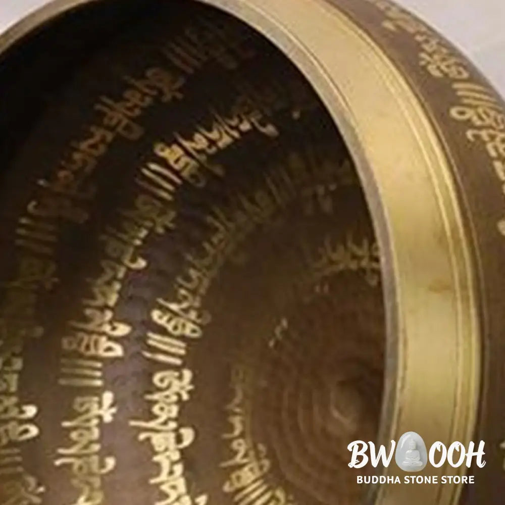 BWOOOH Tibetan singing bowl for meditation - Handcrafted Singing Bowl Scrip
