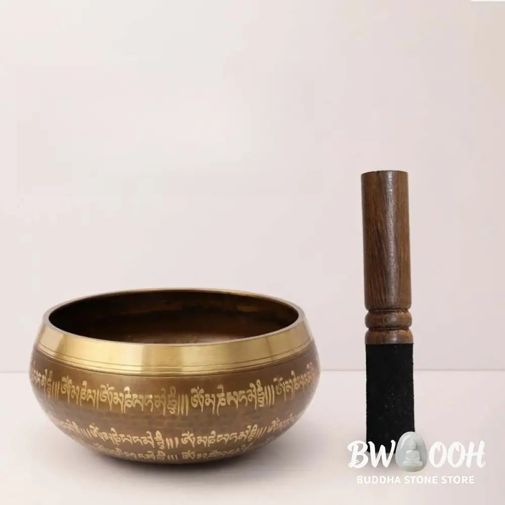 BWOOOH Tibetan singing bowl for meditation - Handcrafted Singing Bowl Scrip