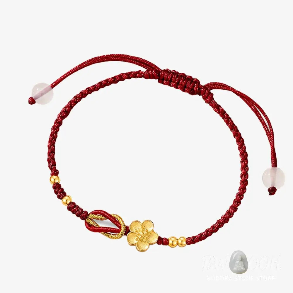 BWOOOH Handmade 925 Sterling Silver Cherry Blossoms Sakura Chalcedony Luck Bracelet | spiritual healing bracelet