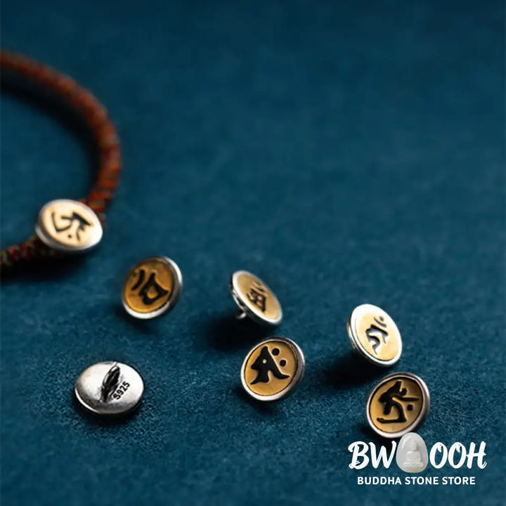 Buddha Stones Handmade 925 Sterling Silver Chinese Zodiac Natal Buddha Protection Colorful Rope Bracelet - BWOOOH