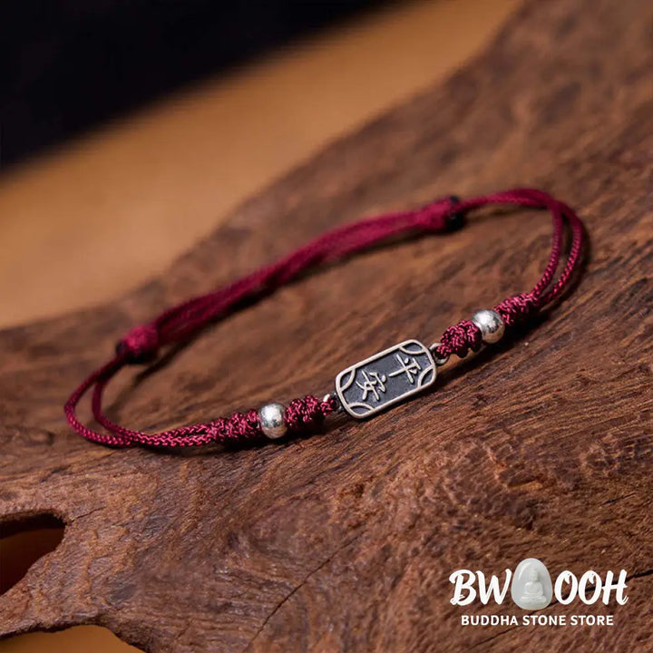 Buddha Stones Handmade 925 Sterling Silver Peace And Joy Safe Well Protection Braided Bracelet - BWOOOH - Bracelet