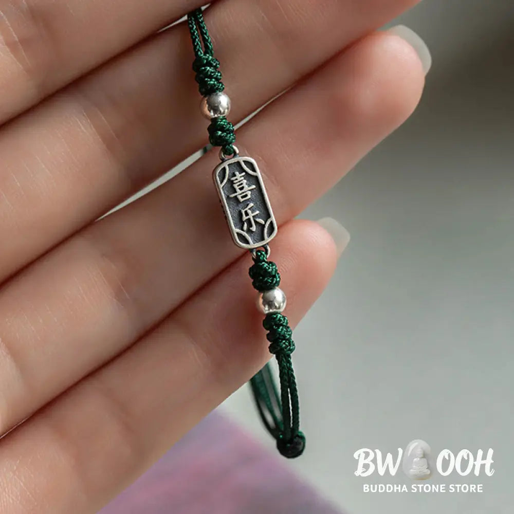 Buddha Stones Handmade 925 Sterling Silver Peace And Joy Safe Well Protection Braided Bracelet - BWOOOH - Bracelet