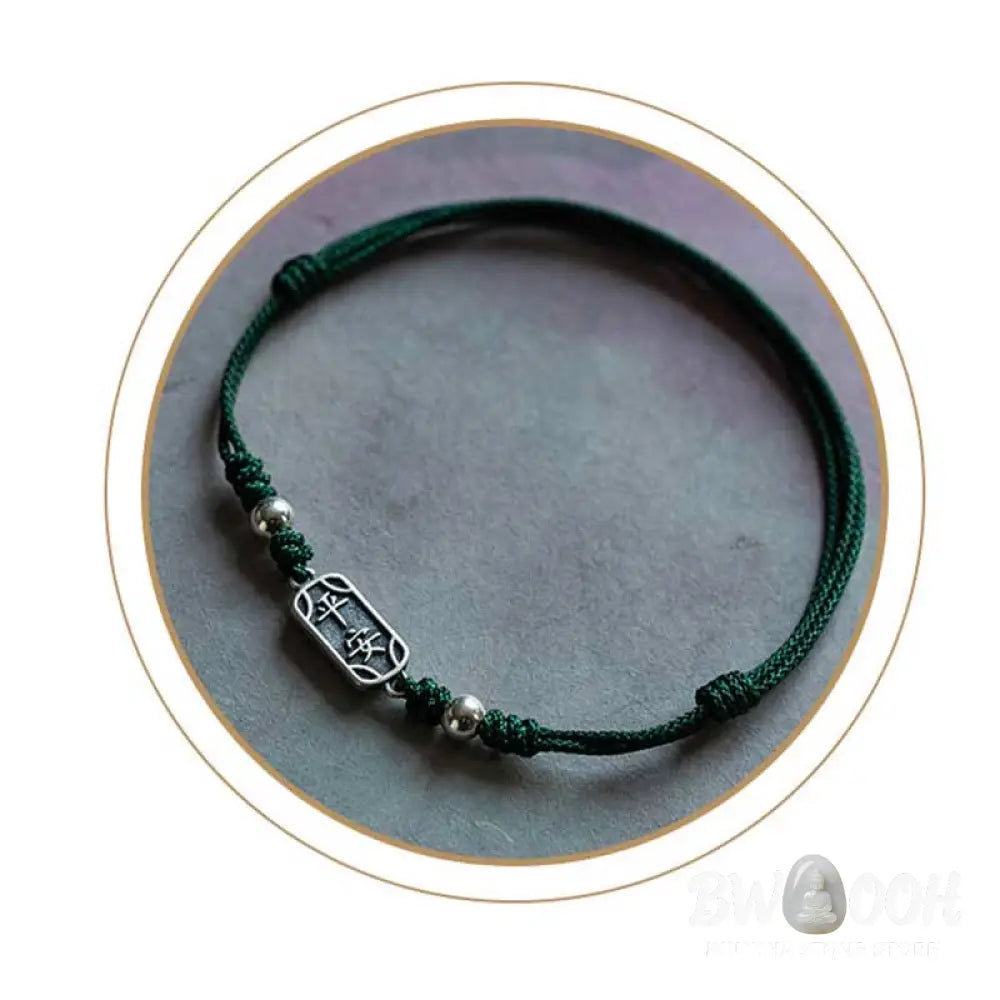 Buddha Stones Handmade 925 Sterling Silver Peace And Joy Safe Well Protection Braided Bracelet - BWOOOH - Bracelet