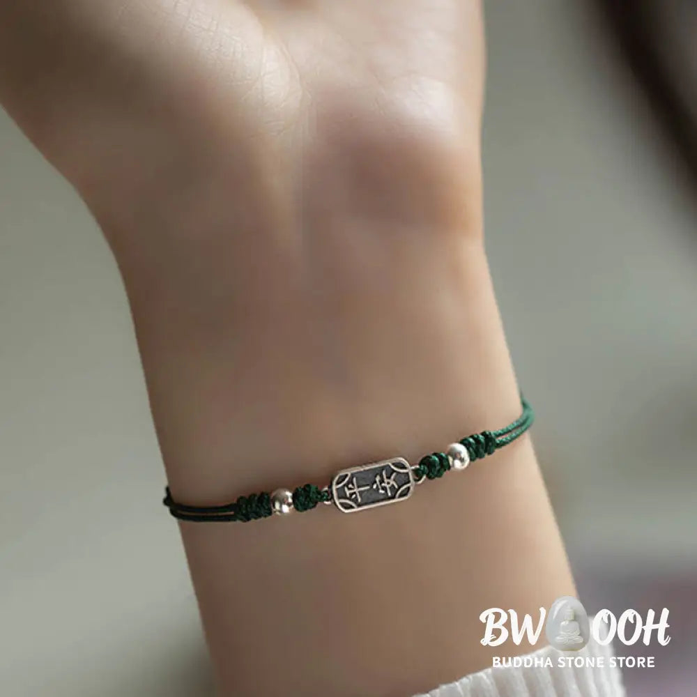 Buddha Stones Handmade 925 Sterling Silver Peace And Joy Safe Well Protection Braided Bracelet - BWOOOH - Bracelet