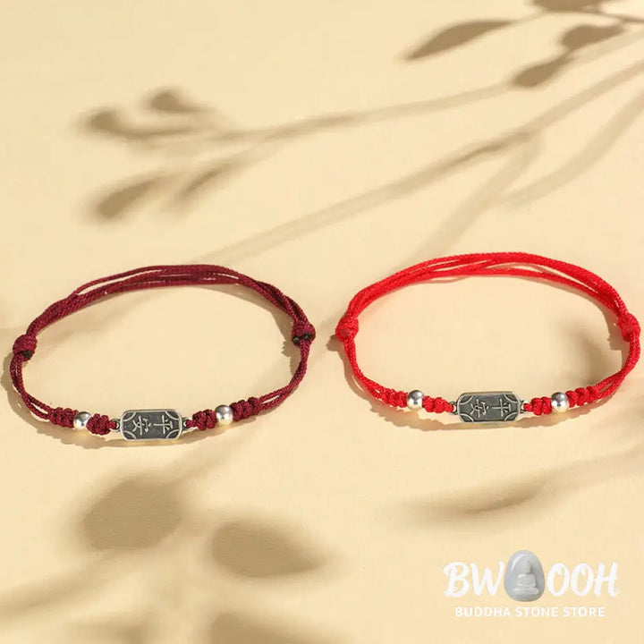 Buddha Stones Handmade 925 Sterling Silver Peace And Joy Safe Well Protection Braided Bracelet - BWOOOH - Bracelet