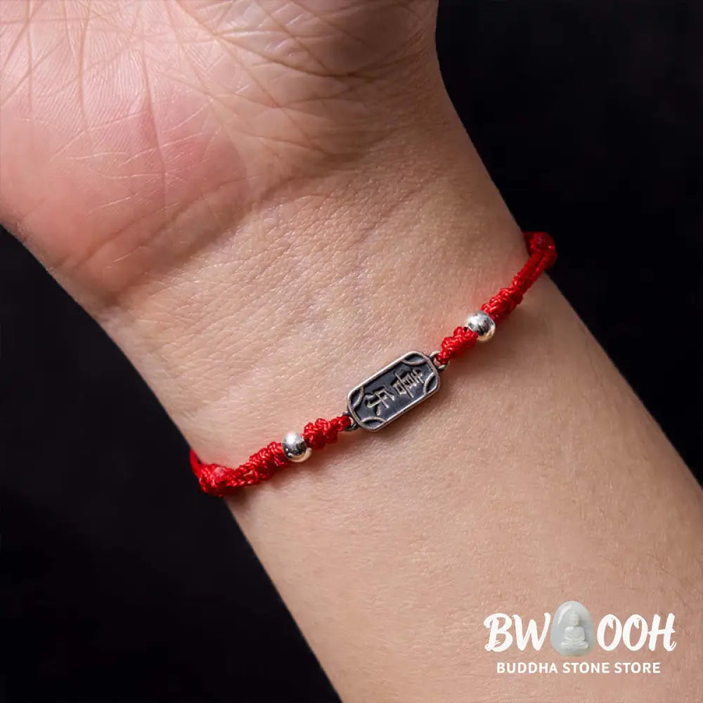 Buddha Stones Handmade 925 Sterling Silver Peace And Joy Safe Well Protection Braided Bracelet - BWOOOH - Bracelet