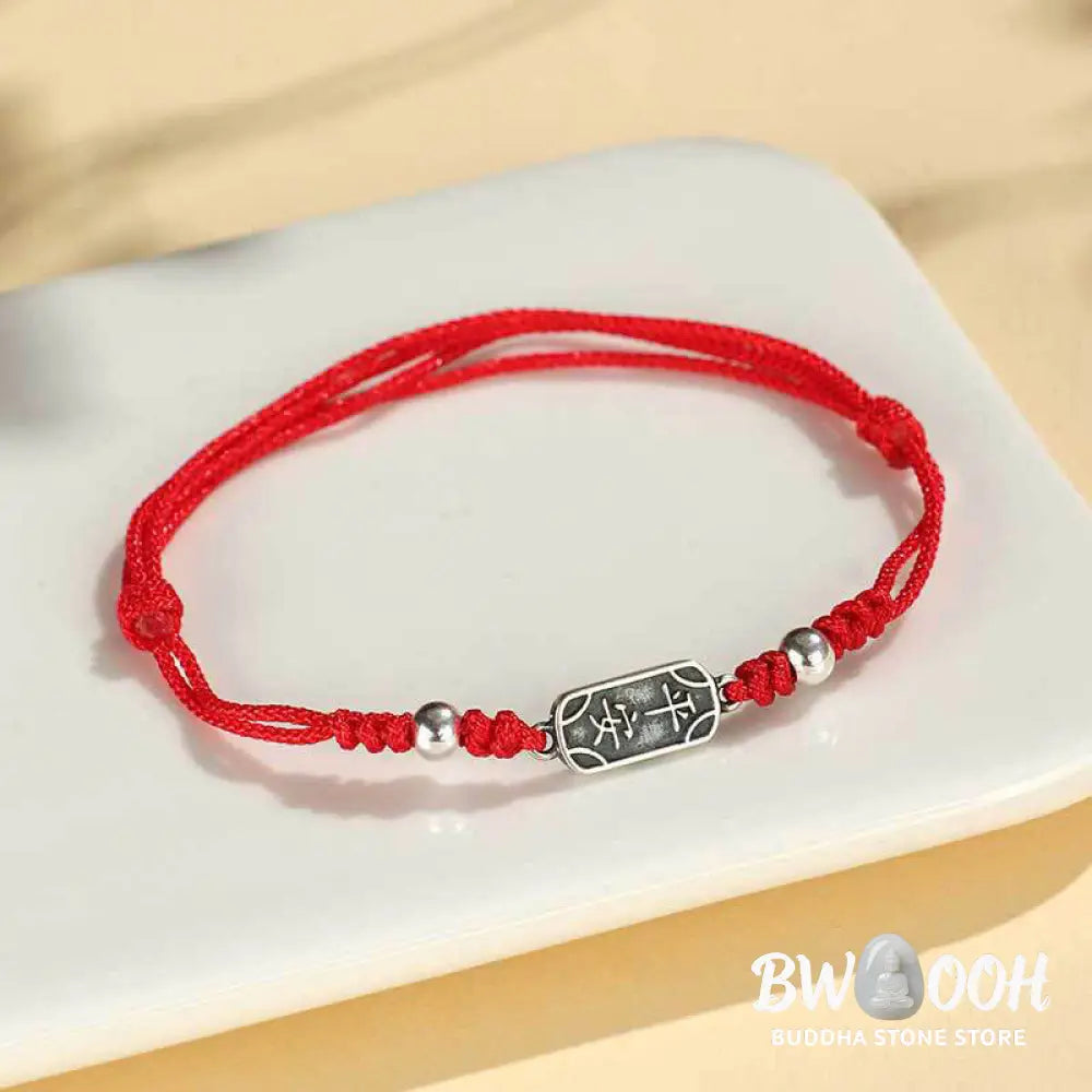 Buddha Stones Handmade 925 Sterling Silver Peace And Joy Safe Well Protection Braided Bracelet - BWOOOH - Bracelet