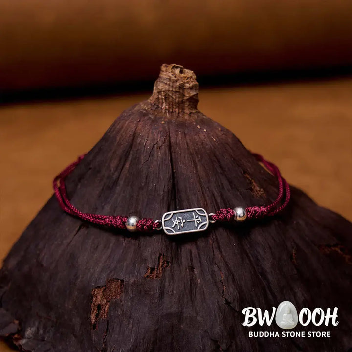 Buddha Stones Handmade 925 Sterling Silver Peace And Joy Safe Well Protection Braided Bracelet - BWOOOH - Bracelet