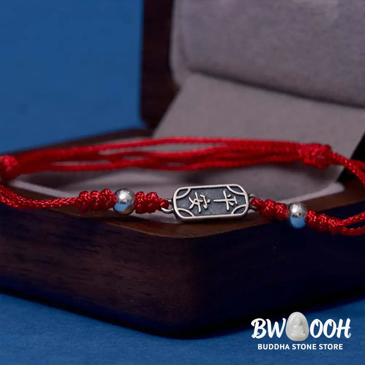 Buddha Stones Handmade 925 Sterling Silver Peace And Joy Safe Well Protection Braided Bracelet - BWOOOH - Bracelet