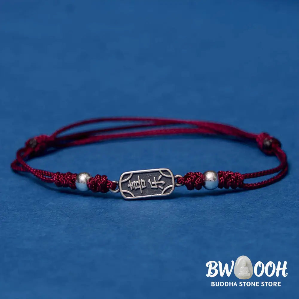 Buddha Stones Handmade 925 Sterling Silver Peace And Joy Safe Well Protection Braided Bracelet - BWOOOH - Bracelet