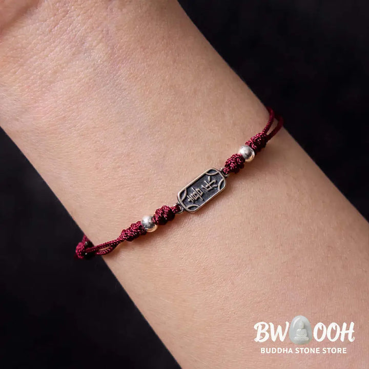 Buddha Stones Handmade 925 Sterling Silver Peace And Joy Safe Well Protection Braided Bracelet - BWOOOH - Bracelet