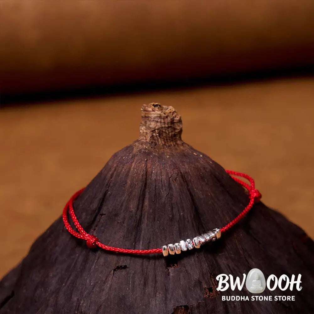 Buddha Stones Handmade 925 Sterling Silver Small Pieces Protection Braided Ultra-Thin Rope Bracelet - BWOOOH - Bracelet