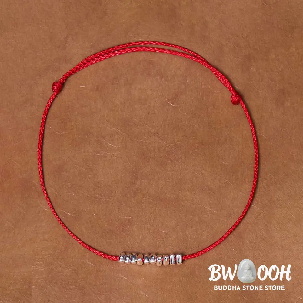 Buddha Stones Handmade 925 Sterling Silver Small Pieces Protection Braided Ultra-Thin Rope Bracelet - BWOOOH - Bracelet