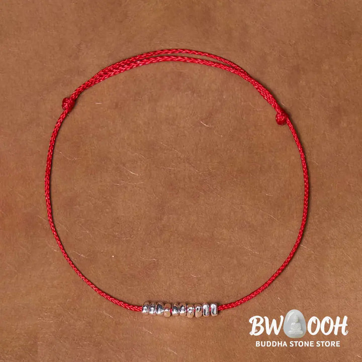 Buddha Stones Handmade 925 Sterling Silver Small Pieces Protection Braided Ultra-Thin Rope Bracelet - BWOOOH - Bracelet