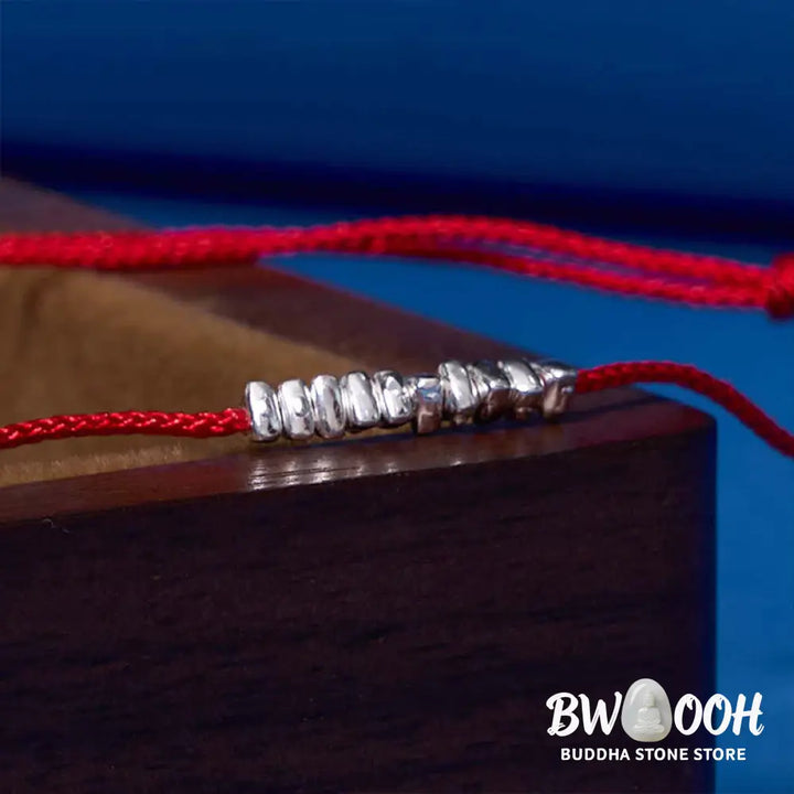 Buddha Stones Handmade 925 Sterling Silver Small Pieces Protection Braided Ultra-Thin Rope Bracelet - BWOOOH - Bracelet