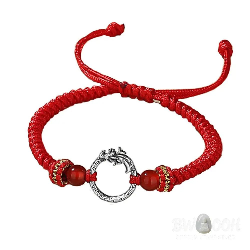BWOOOH Handmade 925 Sterling Silver Year of the Dragon Phoenix Peace Buckle Luck Couple | spiritual healing bracelet