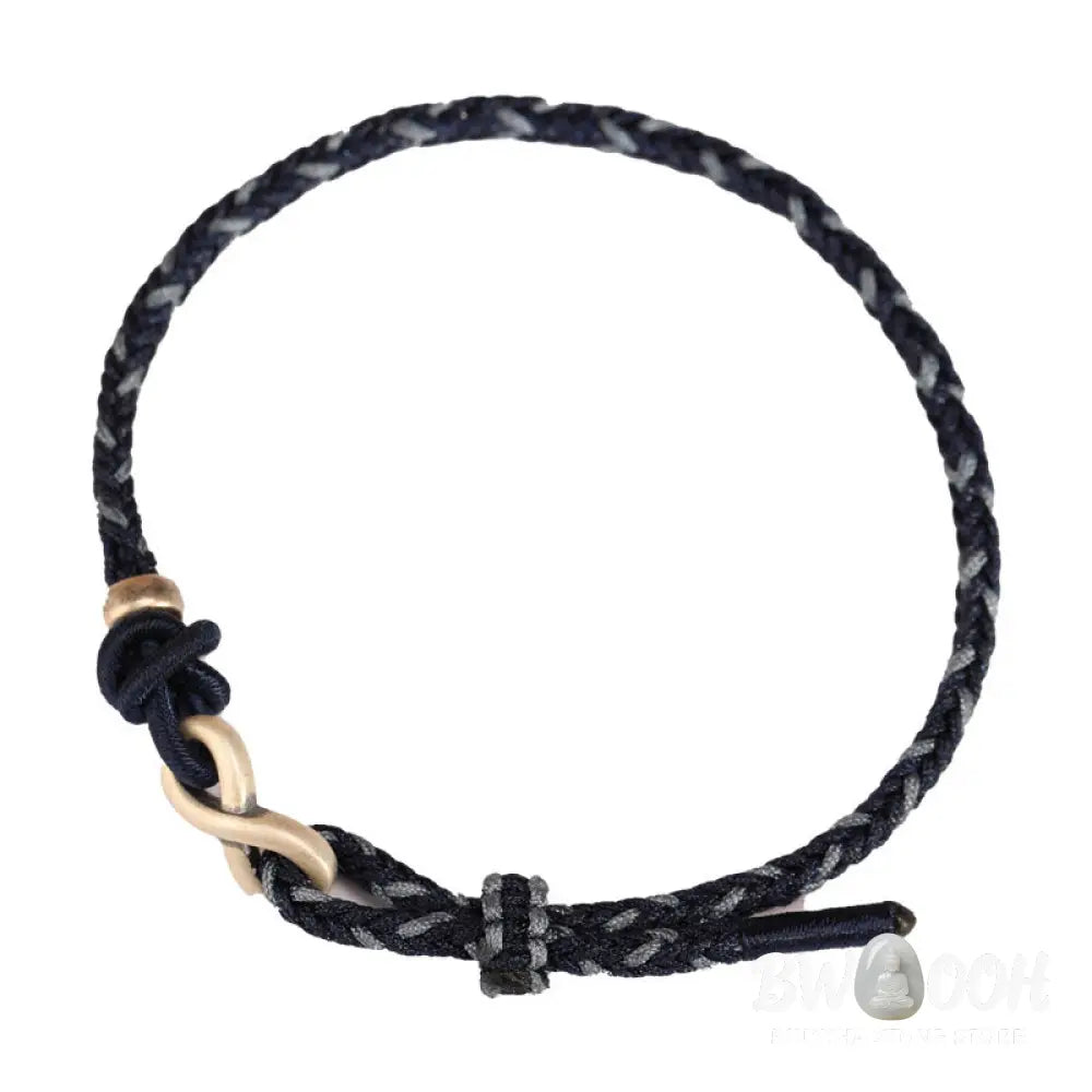 Buddha Stones Handmade 999 Sterling Silver Endless Knot Infinity Symbol Luck Rope Bracelet - BWOOOH - Bracelet
