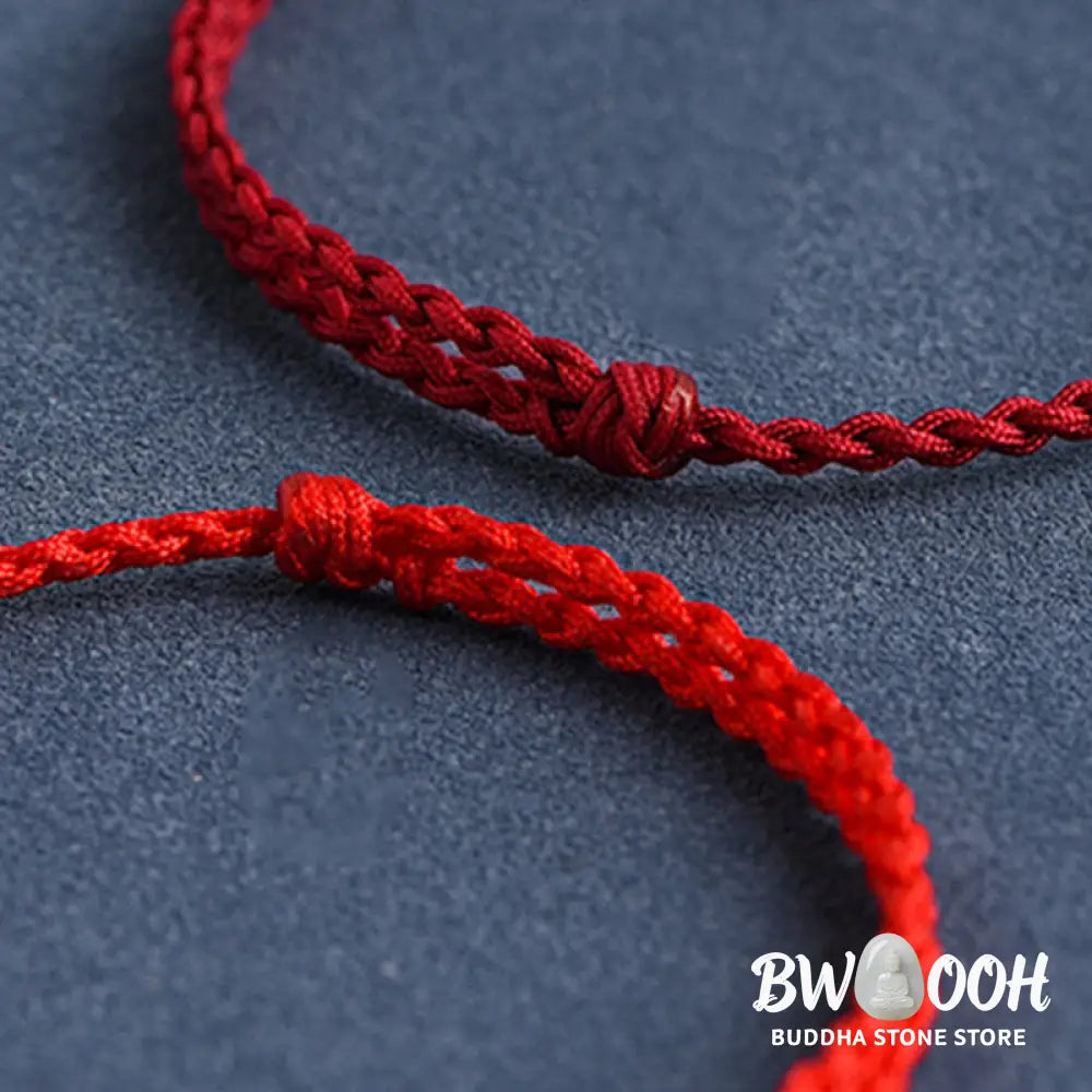 Buddha Stones Handmade 999 Sterling Silver Rabbit Luck Rope Bracelet Anklet - BWOOOH - Bracelet Anklet