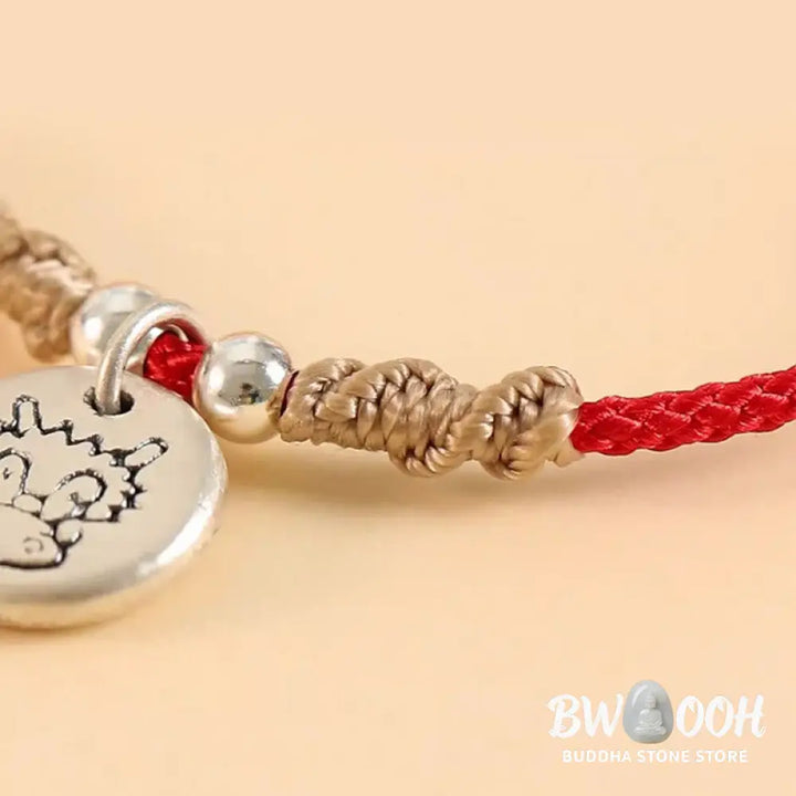 Buddha Stones Handmade 999 Sterling Silver Year of the Dragon Cute Chinese Zodiac Luck Braided Bracelet (Extra 35% Off