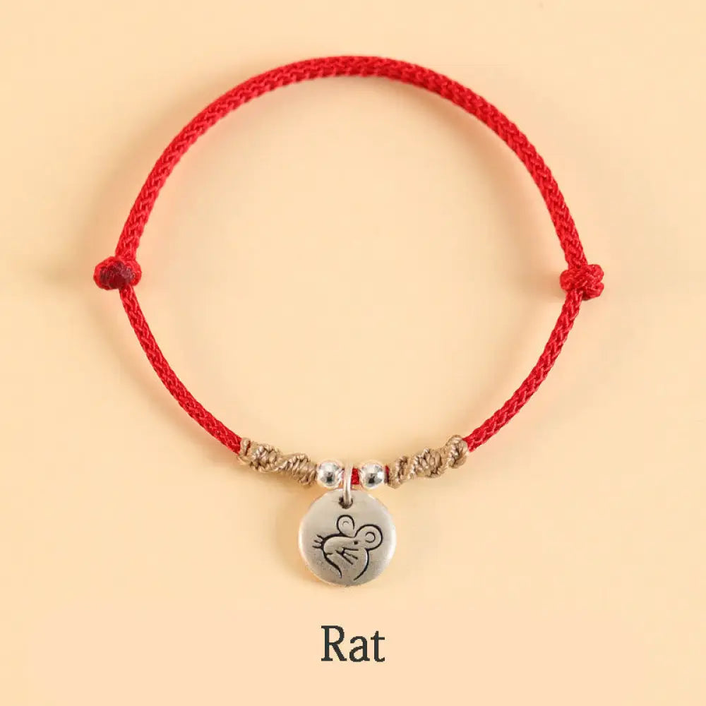 Buddha Stones Handmade 999 Sterling Silver Year of the Dragon Cute Chinese Zodiac Luck Braided Bracelet (Extra 35% Off