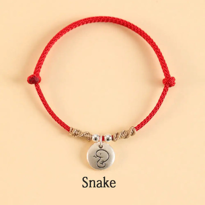 Buddha Stones Handmade 999 Sterling Silver Year of the Dragon Cute Chinese Zodiac Luck Braided Bracelet (Extra 35% Off