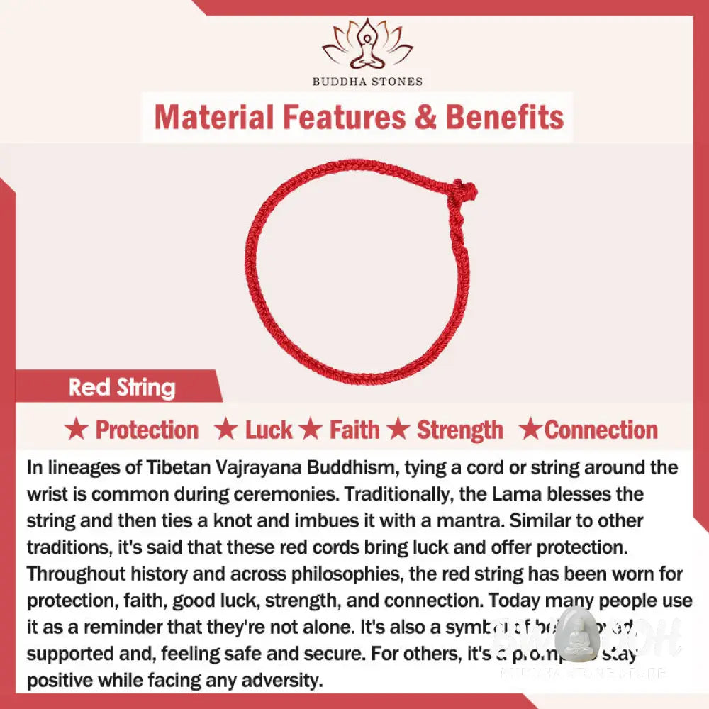 Buddha Stones Handmade Alloy Heart Sutra Protection Strength Rope Bracelet Anklet - BWOOOH - Bracelet