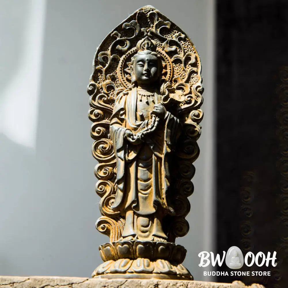 BWOOOH resin Kwan Yin statue - Handmade Amitabha Guanyin Avalokite