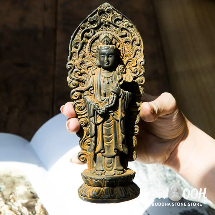 BWOOOH resin Kwan Yin statue - Handmade Amitabha Guanyin Avalokite