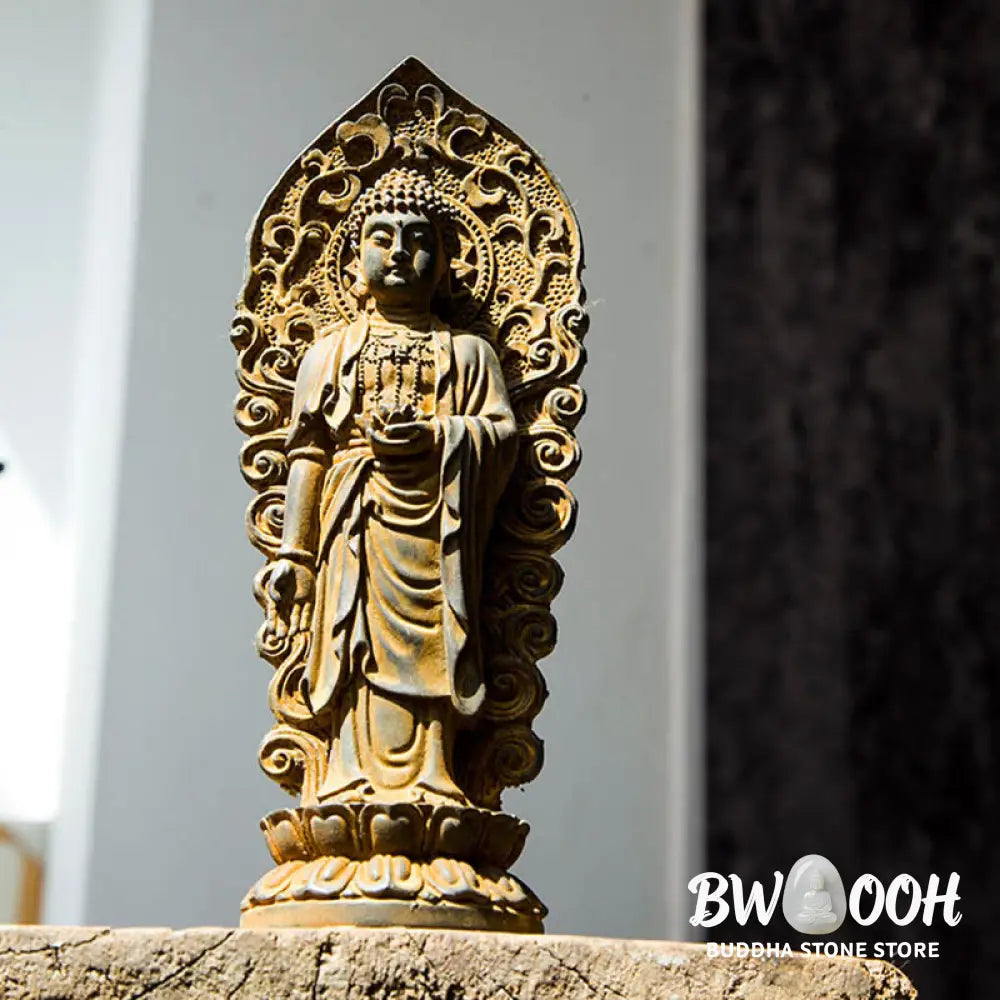 BWOOOH resin Kwan Yin statue - Handmade Amitabha Guanyin Avalokite