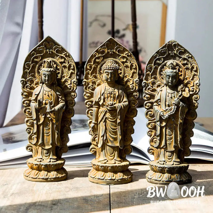 BWOOOH resin Kwan Yin statue - Handmade Amitabha Guanyin Avalokite