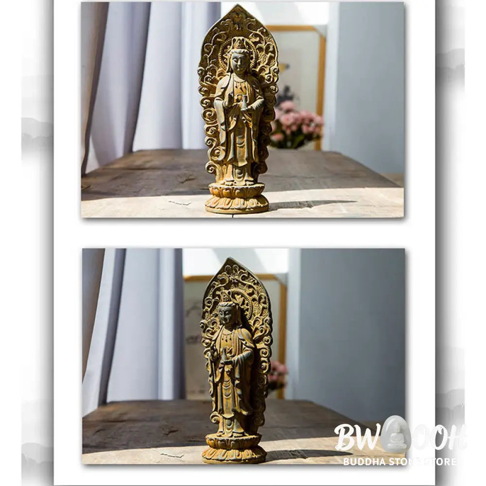 BWOOOH resin Kwan Yin statue - Handmade Amitabha Guanyin Avalokite