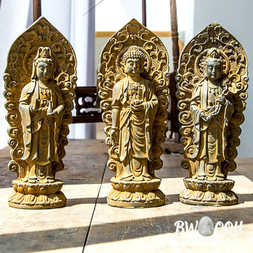 BWOOOH resin Kwan Yin statue - Handmade Amitabha Guanyin Avalokite
